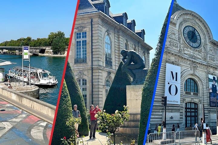 Explore Paris: Orsay & Rodin with 48H Hop-On Hop-Off Seine Cruise