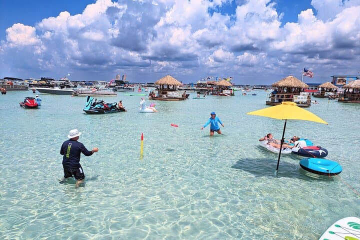 Private Captained Pontoon to Crab Island — Destin Pontoon Charter & Dolphin Cruise