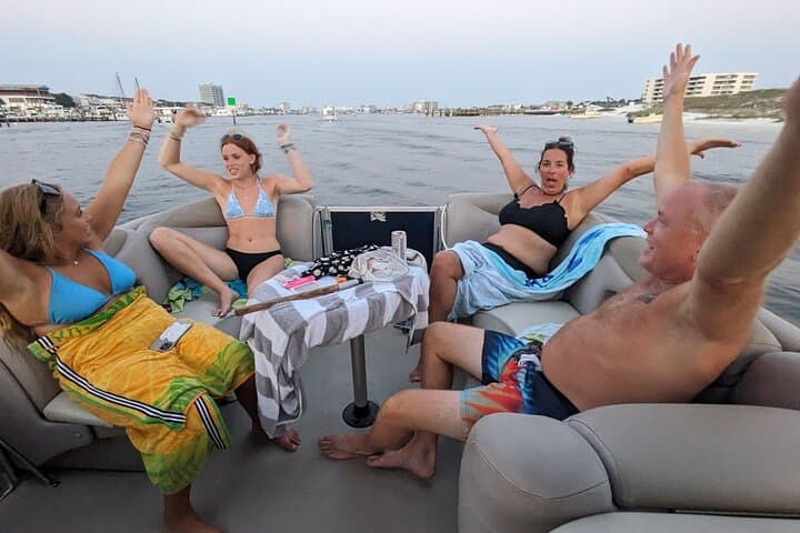 Private Captained Pontoon to Crab Island — Destin Pontoon Charter & Dolphin Cruise photo 4