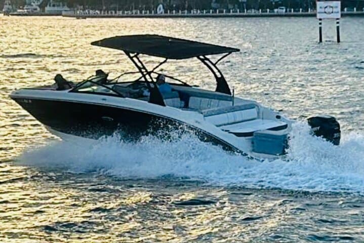 Miami private boat party and champagne swim in Biscayne Bay photo 6