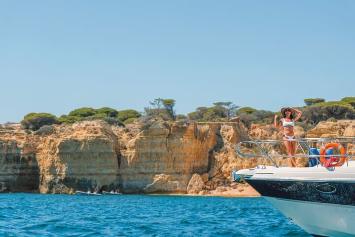 Private Full-Day Yacht Charter to Benagil Caves & Praia da Marinha — Algarve Coast photo 3