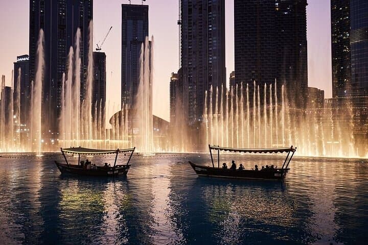 Front-Row at the Dubai Fountain: Traditional Abra Lake Ride photo 2