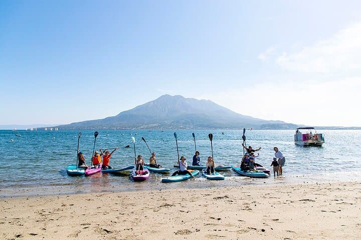 Sakurajima SUP Yoga: Paddle, Breathe & Lunch on Kinko Bay