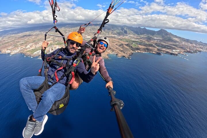 Tandem paragliding in Tenerife — soar above cliffs and Mount Teide