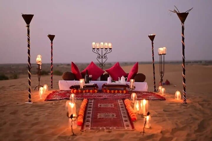 Sunset Dinner on Jaisalmer Dunes: Private Camel Safari & Campfire Feast photo 4