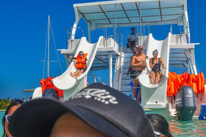 Punta Cana Double-Slide Private Party Boat — Catamaran Snorkel & Open Bar
