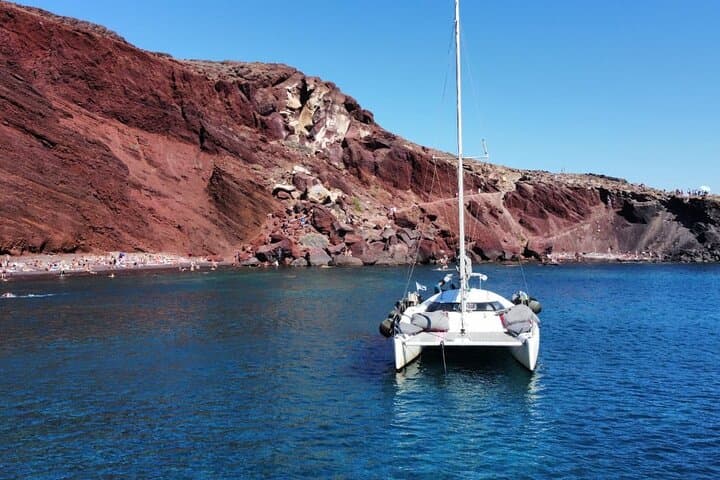 Private Santorini Catamaran Cruise: 5-Hour Caldera Sailing & Hot Springs photo 6