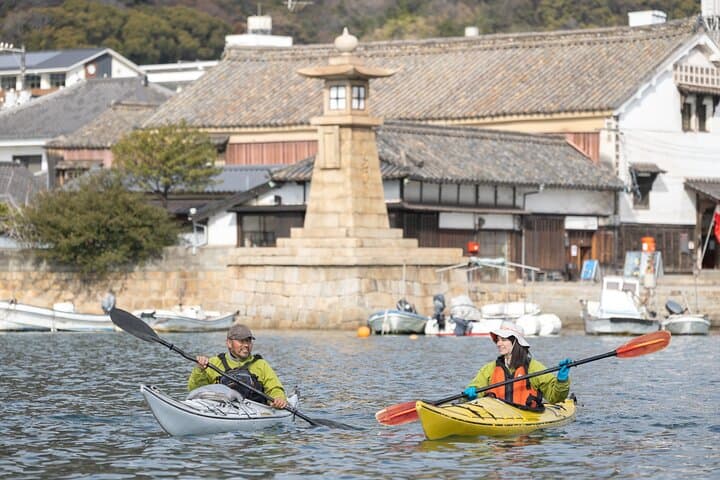 Tomonoura Sea Kayak: Paddle to Abuto Kannon & Sensuijima — Ghibli-Inspired Half-Day Tour