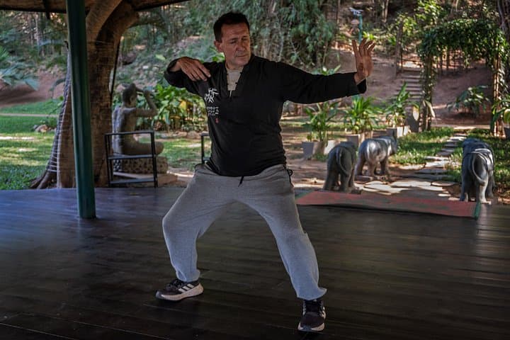 Morning Qi Gong on the Namkhan River: Luang Prabang Wellness Class photo 3