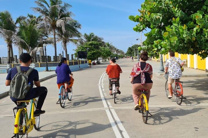 Pondicherry Private Day Tour — Auroville, Village Cycle Ride & Rock Beach Evening photo 4
