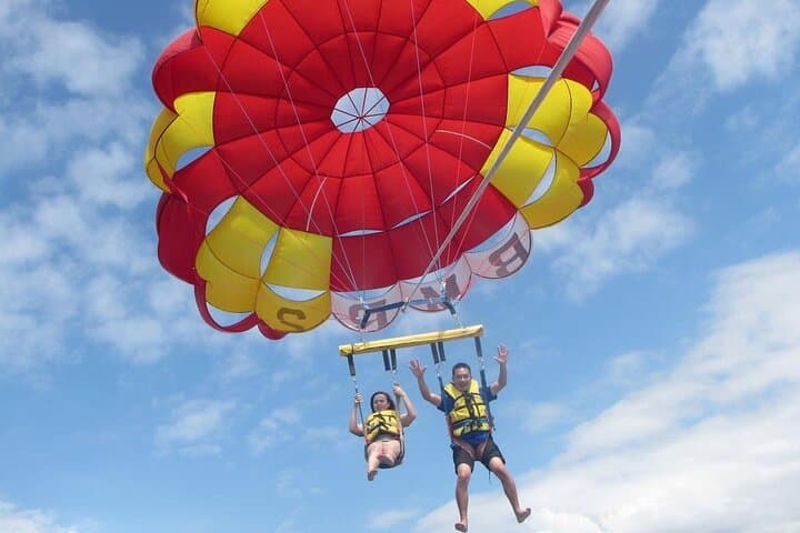Bali Water Sports and ATV Adventure: Parasailing in Benoa & Ubud ATV Ride