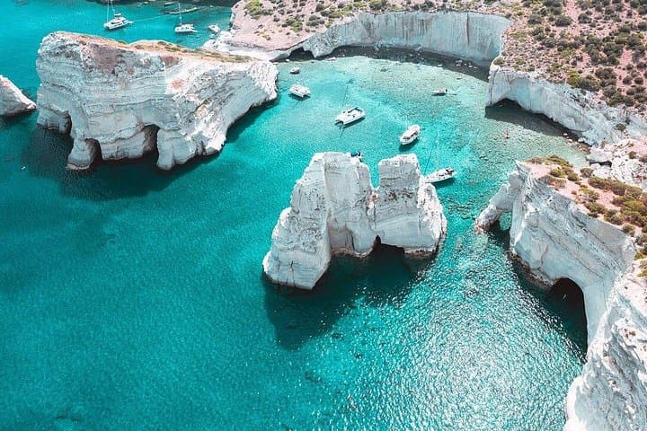 Full-Day Boat Tour Around Milos and Poliegos: Swim, Snorkel & Explore Kleftiko photo 2