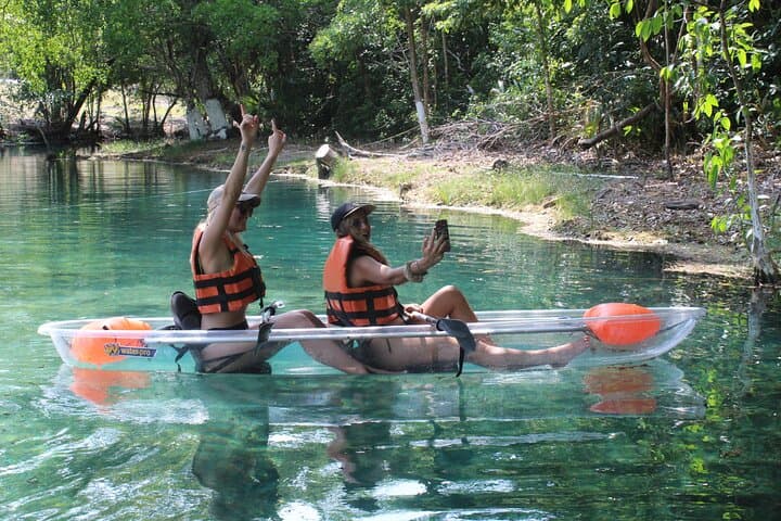 Clear Kayak on Bacalar Lagoon: Private Seven Colors Kayak Tour with Lunch photo 3