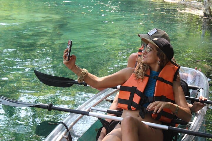 Clear Kayak on Bacalar Lagoon: Private Seven Colors Kayak Tour with Lunch photo 4