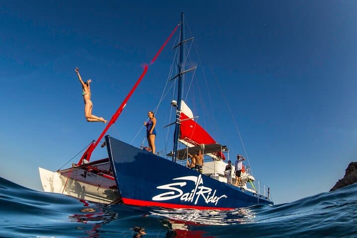 Sail and Snorkel Cabo San Lucas on a Solar-Powered Catamaran
