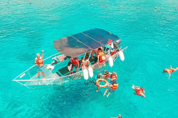 Transparent Boat Snorkel Tour in Cozumel — 360° Views of Reefs & Sunken Ships photo 2