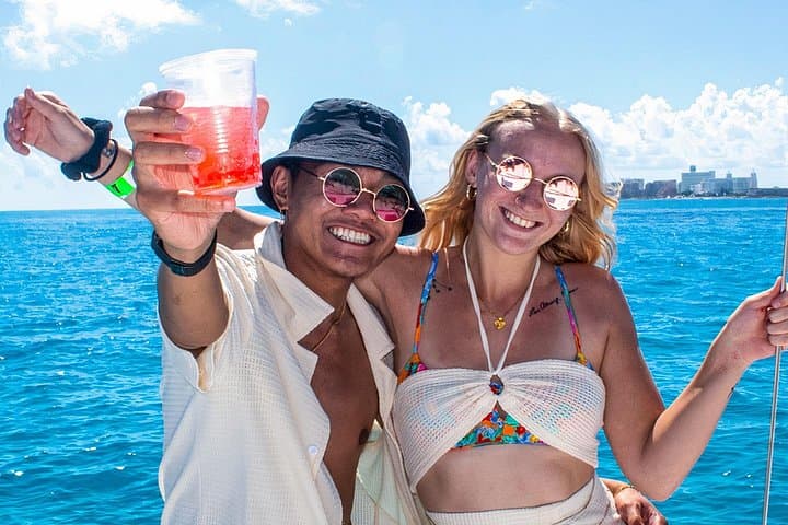 Cancun Catamaran to Isla Mujeres: Snorkel, Beach Club & Open Bar photo 1