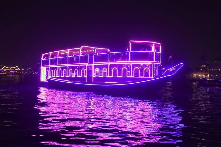 Dubai Dhow Cruise Dinner on Deira Creek — Evening Buffet, Live Shows & Skyline Views