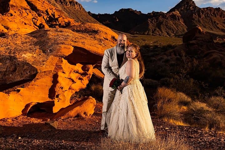 Fire Rock Wedding at Redstone Dune Trails — Desert Ceremony and Photos from Las Vegas photo 2