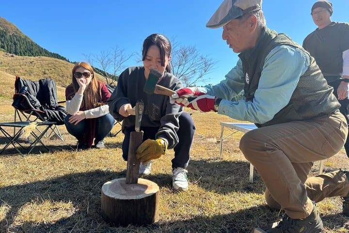 Aso Valley of the Wind Hike with Bento Lunch — Grassland Walk & Firecraft photo 3