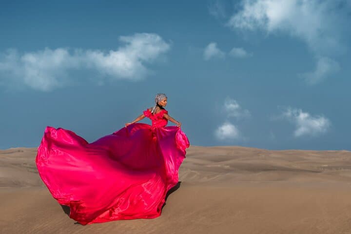 Dubai Red Dunes Flying Dress Photoshoot photo 6