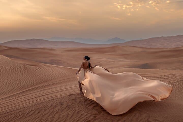 Dubai Red Dunes Flying Dress Photoshoot photo 5