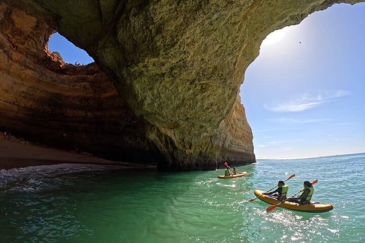 Private Benagil Cave Kayak Tour with 4K Photos from Carvalho Beach