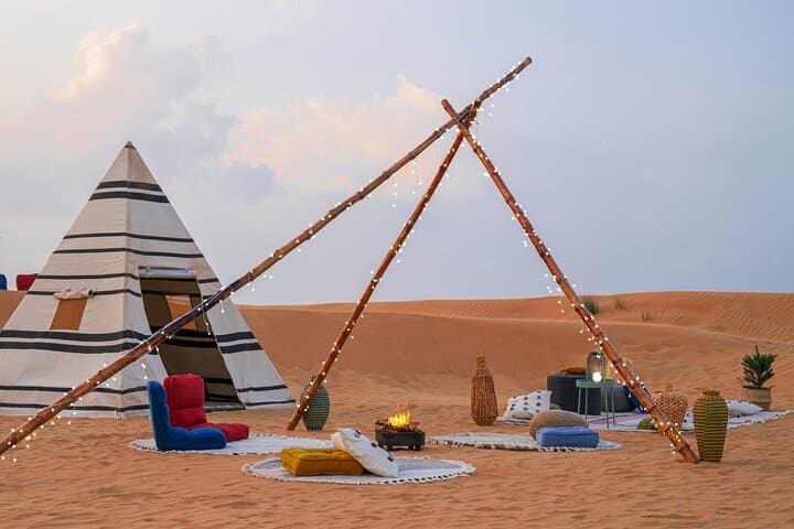 Modern Overnight Desert Camping Near Dubai: Sunset-to-Sunrise Dune Experience photo 5