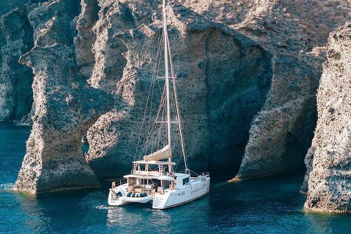 Santorini Sunset Catamaran Cruise: Red Beach, Hot Springs & Dinner photo 6