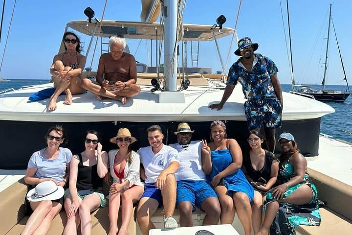 Santorini Sunset Catamaran Cruise: Red Beach, Hot Springs & Dinner photo 5