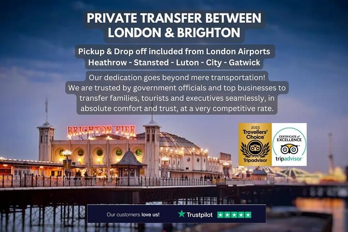 Private Transfer London to Brighton — Meet & Greet 7-Seater Chauffeur Service photo 1