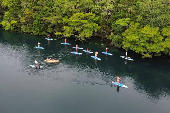 Paddle at Dawn in Bacalar: Sunrise SUP & Kayak to Cenotes and Bird Islands