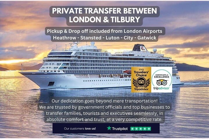 Private Transfer London to Tilbury Cruise Terminal — Stress-Free Door-to-Ship Transfers