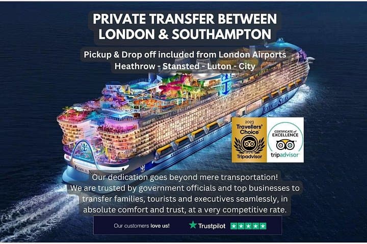 Private Transfer Between London and Southampton Cruise Terminals — Meet & Greet Service