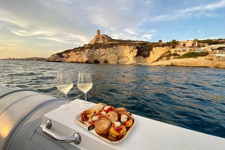 Cagliari Sunset Aperitif Boat Cruise with Prosecco and Swim