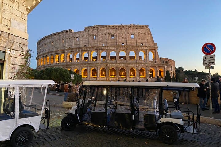 Rome Night Golf Cart Tour: Pizza, Gelato & Iconic Sights