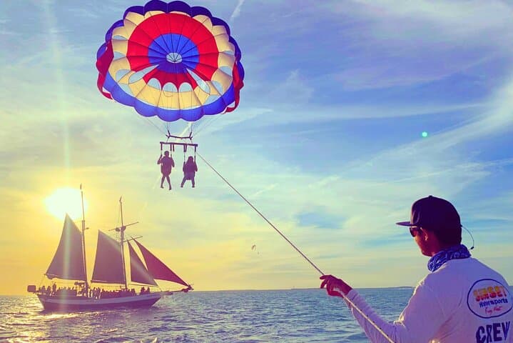 Parasailing over the Historic Key West Seaport: Soar Above Key West's Harbor