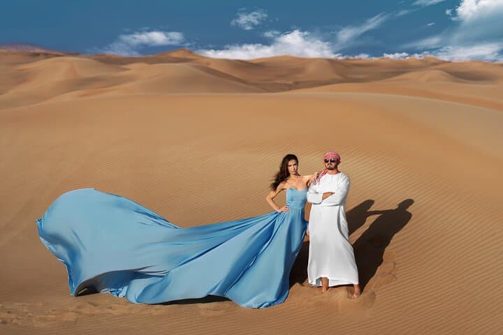 Dubai Red Dunes Flying Dress Photoshoot photo 2