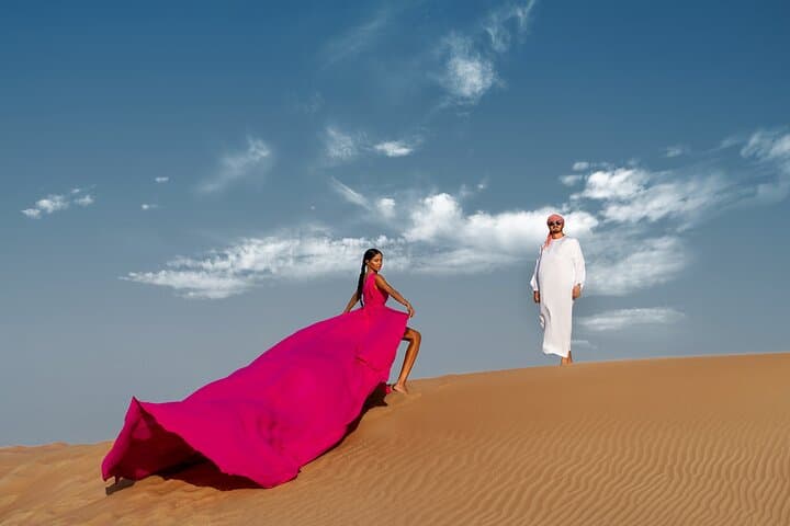 Dubai Red Dunes Flying Dress Photoshoot photo 3