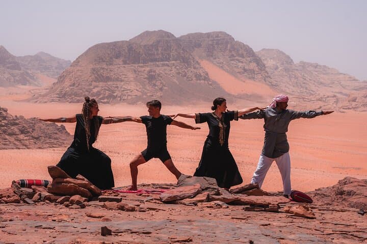 Wadi Rum Sunset Yoga and Bedouin Overnight: 4x4 Desert Tour & Glamping Experience photo 6