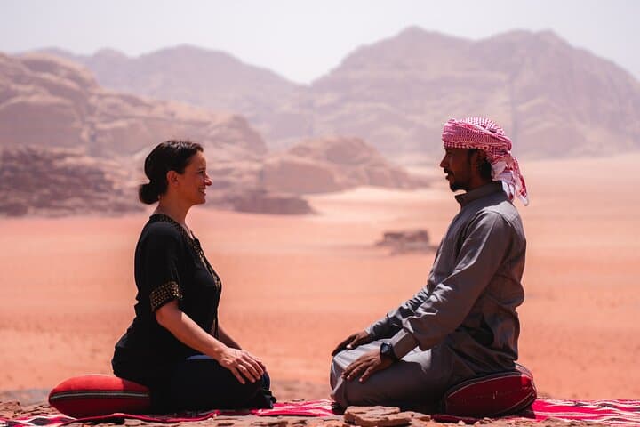 Wadi Rum Sunset Yoga and Bedouin Overnight: 4x4 Desert Tour & Glamping Experience photo 4