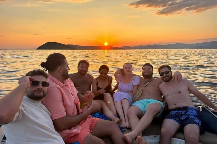 Split Sunset Boat Tour with Music, Swim & Wine