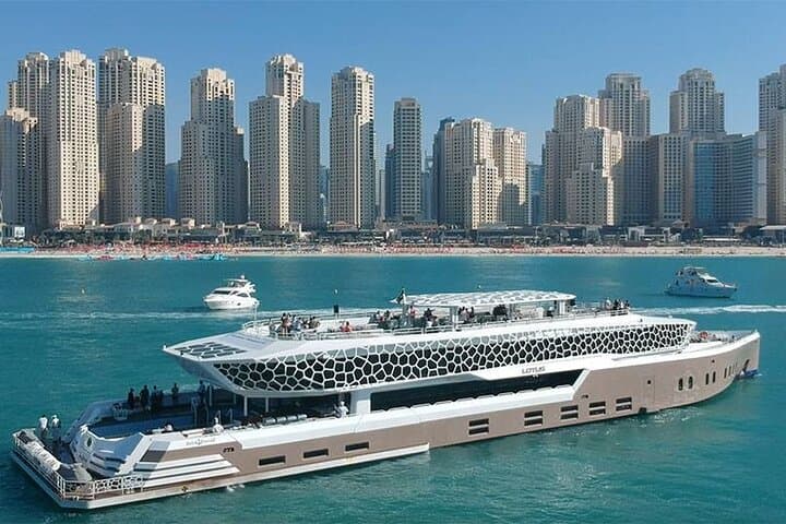 Lotus Mega Yacht Dinner Cruise in Dubai Marina — Sunset Dinner & Skyline Views photo 4