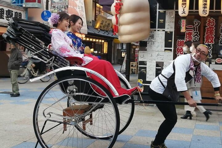 Shinsekai Rickshaw & Kimono Experience: Ride, Dress, and Explore Osaka