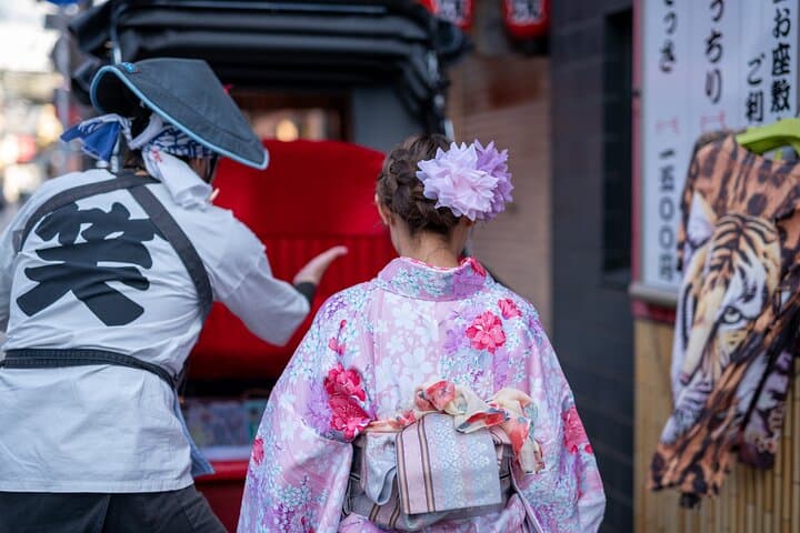 Shinsekai Rickshaw & Kimono Experience: Ride, Dress, and Explore Osaka photo 3