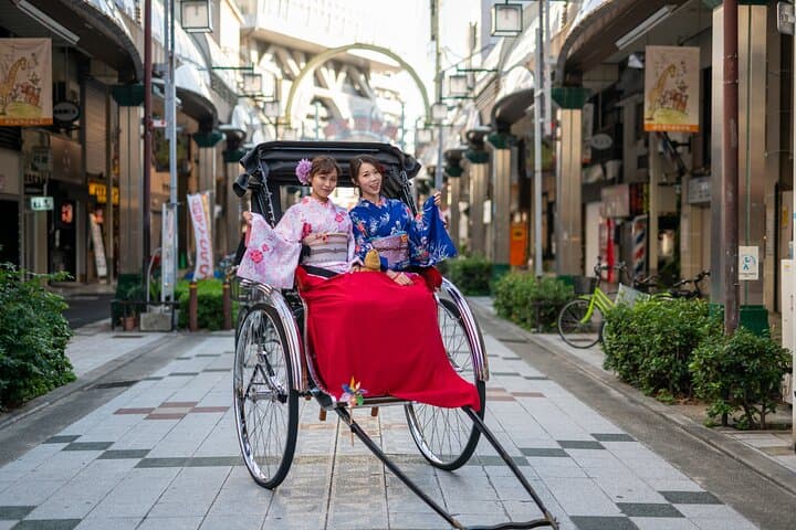 Shinsekai Rickshaw & Kimono Experience: Ride, Dress, and Explore Osaka photo 6