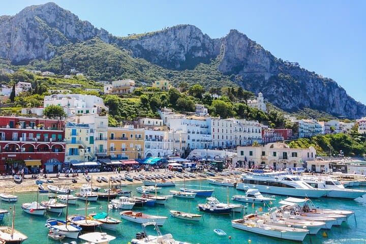 Capri & Anacapri: Boat Tour of Grottos, Faraglioni and Monte Solaro Day Trip from Naples photo 1