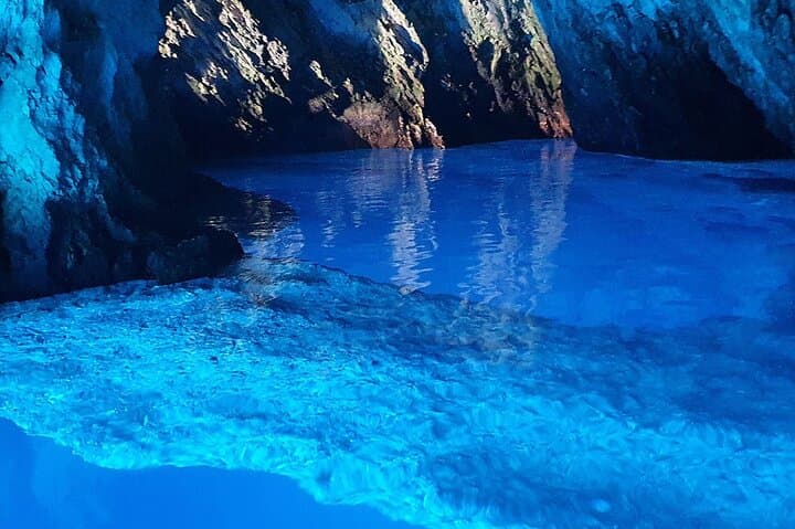 Private Blue Cave Boat Tour from Split to Vis and Hvar