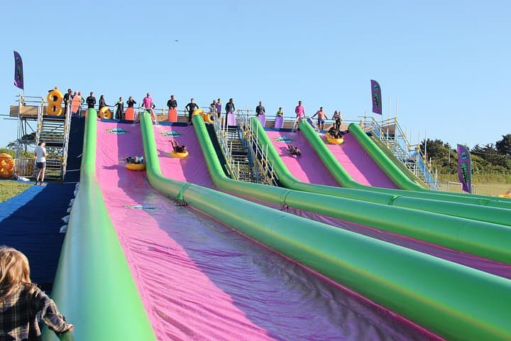 Monster 360ft Slip-and-Slide in Bude, Cornwall — Family Water Ride Near Widemouth Bay