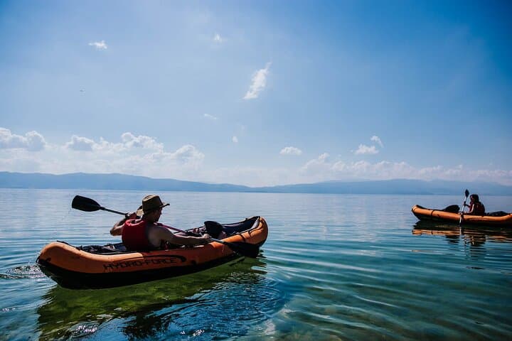 Kayak Lake Ohrid: Beach BBQ, Bay of Bones & Trpejca Village Day Tour photo 4